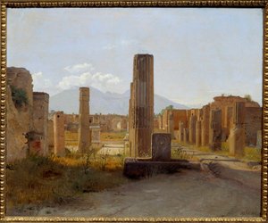 पोम्पेई फोरम। क्रिश्चियन कोबके द्वारा पेंटिंग (1810-1848)