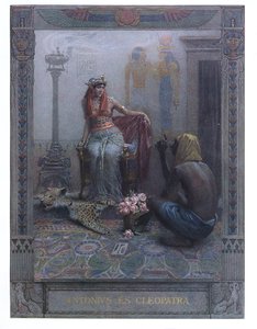 क्लियोपेट्रा, विलियम शेक्सपियर द्वारा एंथोनी और क्लियोपेट्रा का दृश्य (1564-1616) द्वारा ईसाई अगस्त Printz