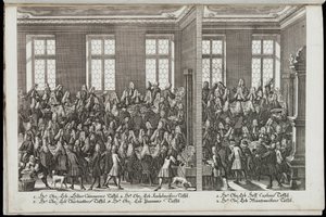 भोज। सम्राट चार्ल्स VI, 1712 के सम्मान में उत्सव द्वारा क्रिश्चियन एंगेलब्रेक्ट