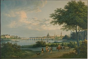 ड्रेसडेन का दृश्य, 1810 द्वारा क्रिश्चियन गॉटलिब हैमर