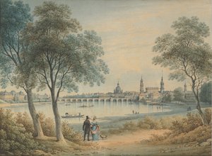पश्चिम से ड्रेसडेन का दृश्य, 1833।