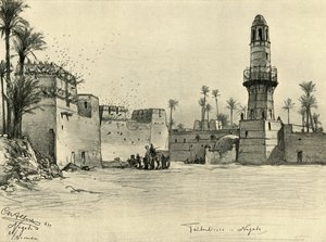 नागदा, मिस्र, 1898 में मकान। द्वारा क्रिश्चियन विल्हेम एलर्स
