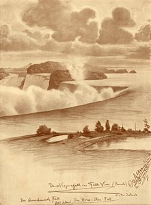 फॉल्स व्यू, कनाडा, 1898 से नियाग्रा फॉल्स। द्वारा क्रिश्चियन विल्हेम एलर्स