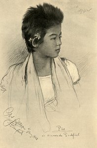 पाओ - किशोर लड़की, बैंकॉक, 1898। द्वारा क्रिश्चियन विल्हेम एलर्स
