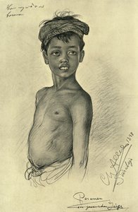 पेसामेन - सुरबाया, जावा, 1898 का एक जावानीस लड़का।
