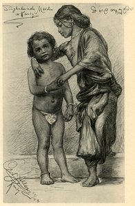 सिंहली लड़कियां, कैंडी, सीलोन, 1898। द्वारा क्रिश्चियन विल्हेम एलर्स