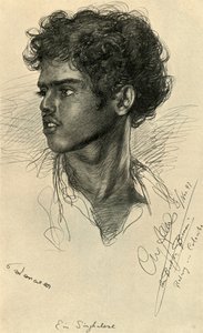 सिंहलीज मैन, कोलंबो, सीलोन, 1898। द्वारा क्रिश्चियन विल्हेम एलर्स