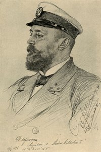कैसर विल्हेम II, 1898 के कप्तान। द्वारा क्रिश्चियन विल्हेम एलर्स