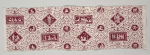 कॉपरप्लेट प्रिंटेड कॉटन की पट्टी, 1795-1799।