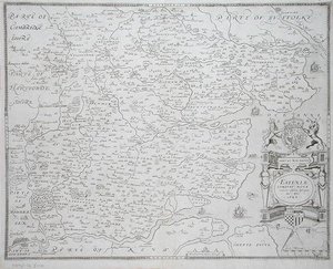 विलियम वेब द्वारा उकेरा गया एसेक्स का नक्शा, 1645 में प्रकाशित (उत्कीर्णन) द्वारा क्रिस्टोफर (बाद) सैक्सटन