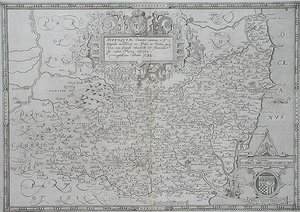 सफ़ोक का नक्शा, विलियम वेब द्वारा उकेरा गया द्वारा क्रिस्टोफर (बाद) सैक्सटन