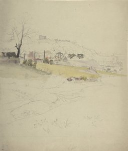 1840-49 में एक कस्बे के किनारे पर एक कोलियरी का दृश्य। द्वारा जॉन रस्किन का सर्किल।