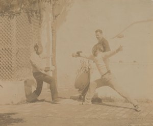 एडमंड क्विन फेंसिंग, 1880, 1880। द्वारा थॉमस एकिन्स का सर्कल।