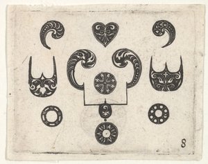विभिन्न आकृति के साथ ब्लैकवर्क प्रिंट, सीए। 1620। द्वारा जाँज विसेर का दावा