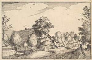 गांव रोड, Regiunculae शहरों से थाली 12 और ब्राबांट के कई डची, सीए 1610। द्वारा जाँज विसेर का दावा