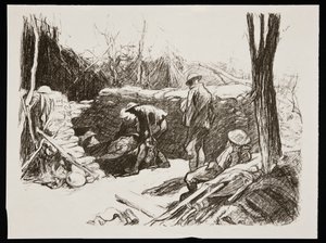 फ्रांस में उन्नत ड्रेसिंग स्टेशन, 1917 द्वारा क्लाउड एलन शेपर्सन