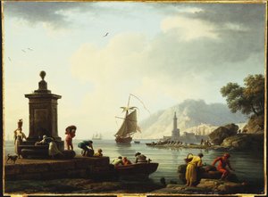 जेनोआ, 1773 में हार्बर का एक दृश्य द्वारा क्लाउड जोसेफ वर्नेट