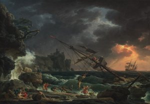 द शिपव्रेक, 1772। द्वारा क्लाउड जोसेफ वर्नेट