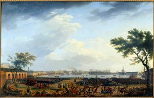 18 वीं शताब्दी के जोसेफ वर्नेट (1714-1789) द्वारा टॉलोन के बंदरगाह और शस्त्रागार पेंटिंग का दृश्य। पेरिस, मरीन का संग्रहालय द्वारा क्लाउड जोसेफ वर्नेट
