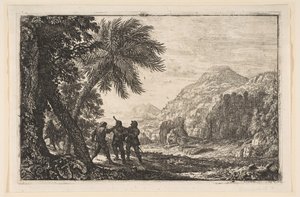 ब्रिगैंड्स के साथ लैंडस्केप, 1633। द्वारा क्लाउड लोरेन