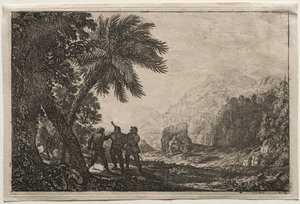 ब्रिगेड्स के साथ लैंडस्केप, 1633। द्वारा क्लाउड लोरेन