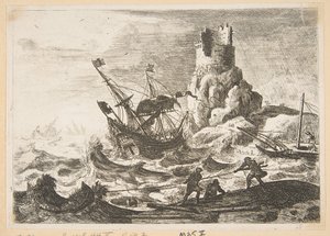 द शिपव्रेक, ca. 1638-1641। द्वारा क्लाउड लोरेन