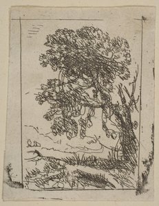 दो परिदृश्य वाम पेड़, ca. 1630। द्वारा क्लाउड लोरेन