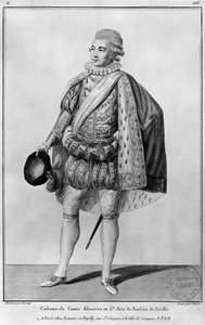 गिन अल्माविवा, पियरे ऑगस्टिन कैरन डी बेउमार्चिस (1732-99) द्वारा &39;द बार्बर ऑफ सेविले&39; के एक्ट वी से चित्रण, जीन विक्टर डोपिन (b.1718) द्वारा उत्कीर्ण