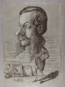 लेओन मैनचोन का कैरिकेचर, c.1858 द्वारा क्लाउड मोनेट