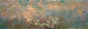 पानी लिली तालाब irises के साथ द्वारा Claude Monet
