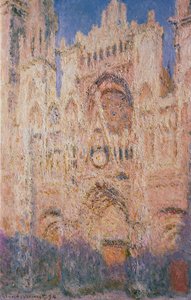 रूने कैथेड्रल सनसेट में, 1892-1894। द्वारा क्लाउड मोनेट