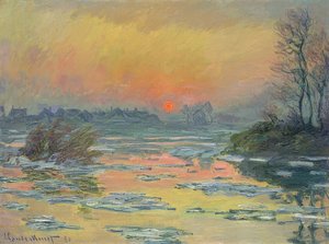 सीन पर सूर्यास्त (Coucher de Soleil sur la Seine)। 1880 द्वारा क्लाउड मोनेट