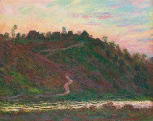रोचे-ब्लॉन्ड गांव: शाम का प्रभाव, 1889 द्वारा क्लाउड मोनेट