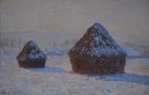 व्हीटस्टैक्स, स्नो इफेक्ट, मॉर्निंग, 1891 द्वारा क्लाउड मोनेट