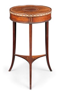 विक्टोरियन इनलाइड सामयिक तालिका, c.1880 (शीशम और हाथीदांत)