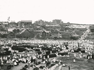 द मार्केट प्लेस, एंटानानारिवो, मेडागास्कर, 1895। द्वारा कर्नल स्टीवर्ट