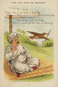 नर्सरी कविता: बॉम्बे का मोटा आदमी (क्रोमोलिथो) द्वारा कॉन्स्टेंस हसलवुड
