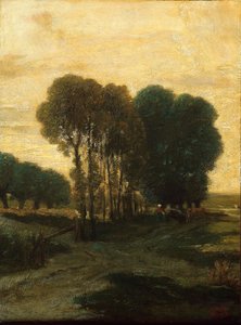 पेड़ों का एक झुरमुट, c.1860 द्वारा लगातार एमिल ट्रॉयन