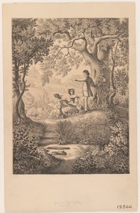 एक ड्राइंग पाठ, 1865 (375816 का रेक्टो) द्वारा कॉन्स्टेंटाइन हर्ट्ज़बर्ग