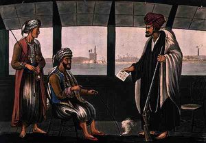जोसफ कॉन्सटेंटाइन स्टैडलर (fl.1780-1812) द्वारा उकेरी गई, अरब्स ऑन बोर्ड द स्विफ्टसुर, आई. व्हाइट, लंदन द्वारा प्रकाशित