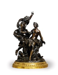 एक लुई XIV कांस्य समूह Bacchus और Ariadne का प्रतिनिधित्व करते हैं, सी। 1704 (सोने के आधार वाला कांस्य) द्वारा कॉर्नी वैन क्लीव