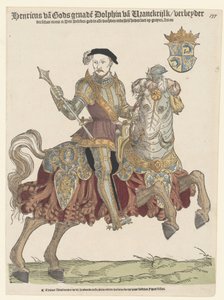 1542-1543 को घोड़े पर फ्रांस के राजा हेनरी द्वितीय का चित्रण द्वारा कॉर्नेलिस एंथोनिस।