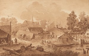 तालाब वाला गांव, सी। 1782. द्वारा कॉर्नेलिस ब्रौवर