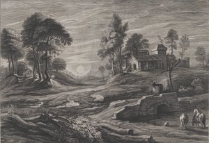 ड्रॉ-वेल के साथ लैंडस्केप, 1638-60।