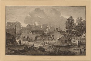 तालाब वाला गाँव द्वारा Cornelis Ploos van Amstel