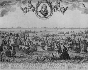 Scheveningen की लड़ाई, c1653 द्वारा कॉर्नेलिस विचर