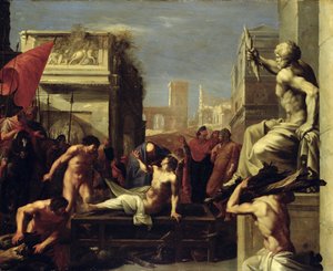 सेंट लॉरेंस की शहादत, 1620-1 (तांबे पर तेल)