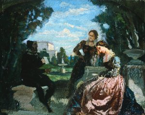 Torquato Tasso and Eleonora d'Este, Cristiano Banti . द्वारा