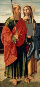 सेंट पॉल और सेंट जेम्स एल्डर, c.1499 (लकड़ी के पैनल पर तापमान) द्वारा क्रिस्टोफो कैसली