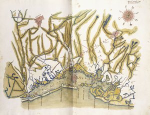 वेनिस और उसके क्षेत्र का रंगीन नक्शा, c.1610 द्वारा क्रिस्टोफोरो सबबादिनो